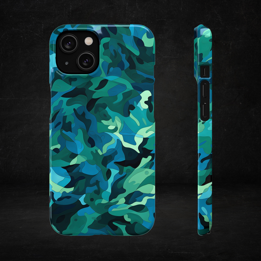 Aqua Camo Snap Case